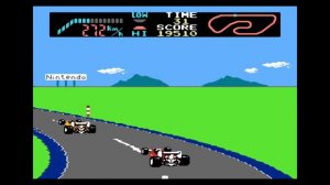Игра F-1 Race (Формула 1, гонки) на приставке Dendy.
