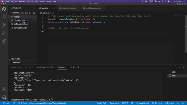NodeJS: require and import in same project (ES6, CommonJS) смотреть онлайн