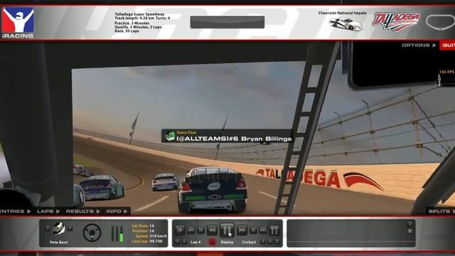 iRacing @ Talladega - K&N Series, NASCAR K&N Pro Chevrolet Impala смотреть онлайн