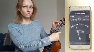 Настройка скрипки по тюнеру. English subtitles