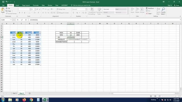 Learn 100+ Excel Formula | how to use MAX, MIN, AVARAGE, PRODUCT, RANDBETWEEN FORMULA in excel | P- смотреть онлайн