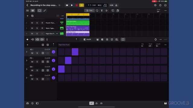 16. Step Record Patterns in Step Sequencer