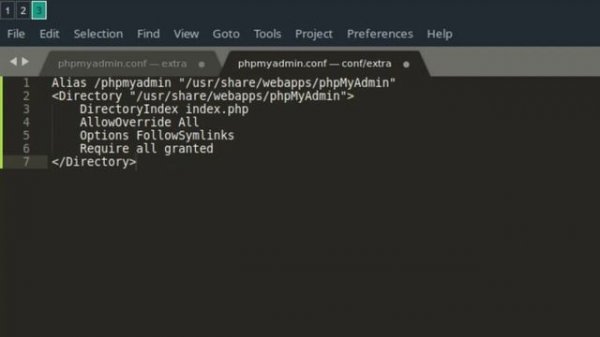 Установка LAMP Apache, MySQL, PHP и phpMyAdmin в Arch Linux. Шаг 6: Установка и настройка phpMyAdmi