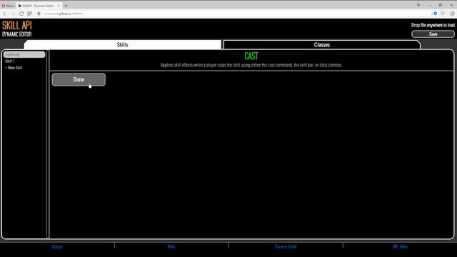 SKILL API - Dynamic Editor Basics! Simple Class And Simple Skill [Bukkit Plugin Tutorial]
