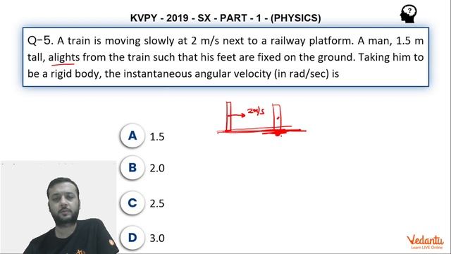 KVPY 2019 SB/SX Physics Part I Q 25 Ans B Rotation Angular Momentum Prateek Garg смотреть онлайн