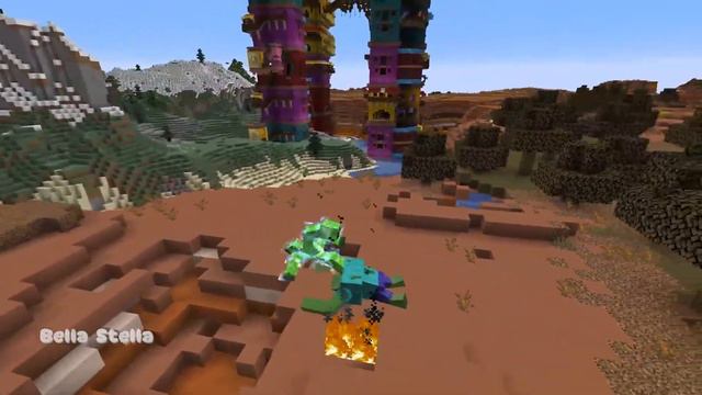 Minecraft mob fight - Mutant Creeper vs Mutant Zombie! Round 1! смотреть онлайн