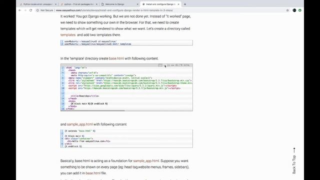 Install and configure Django to render a HTML Template quickly смотреть онлайн