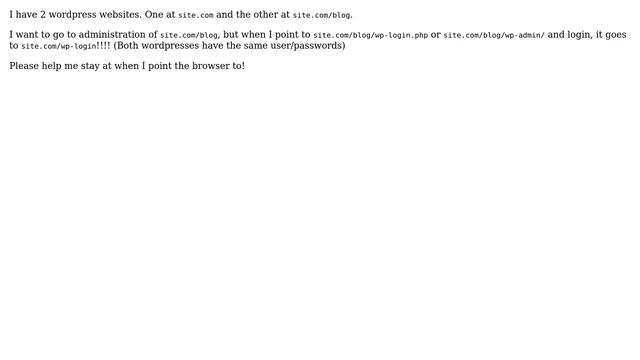 Wordpress: When submitting the form site.com/blog/wp-admin it goes to site.com/wp-admin смотреть онлайн