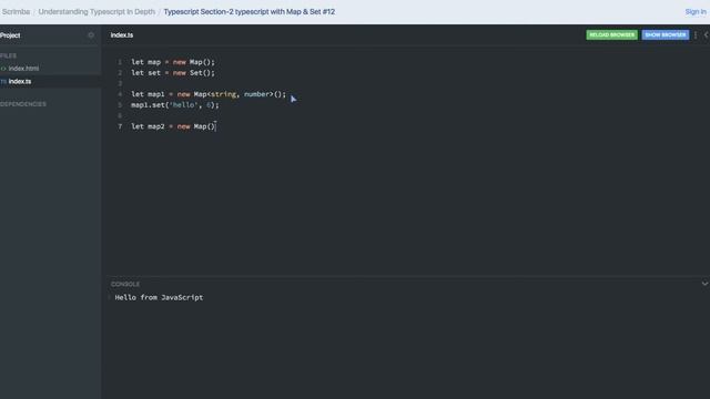 Typescript Section 1 Typescript with Map & Set #12 смотреть онлайн