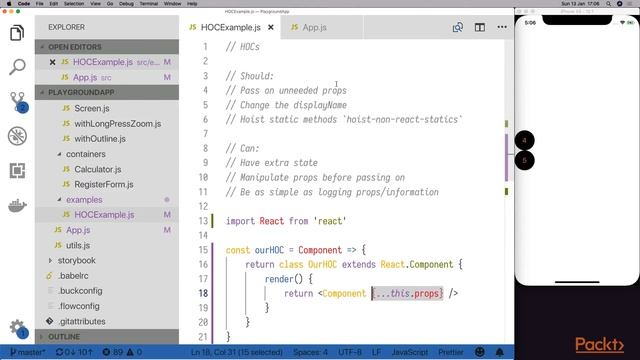 React Native: Tips, Tricks, and Techniques: Introduction Higher Order Components | packtpub.com смотреть онлайн
