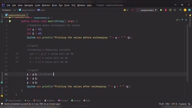 Frequently Asked Java Program 01: Swap Two Numbers | 5 Ways of swapping Numbers смотреть онлайн
