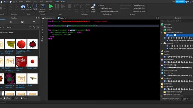 How to make a AntiVirus Scritpt on Roblox | Roblox Studio смотреть онлайн