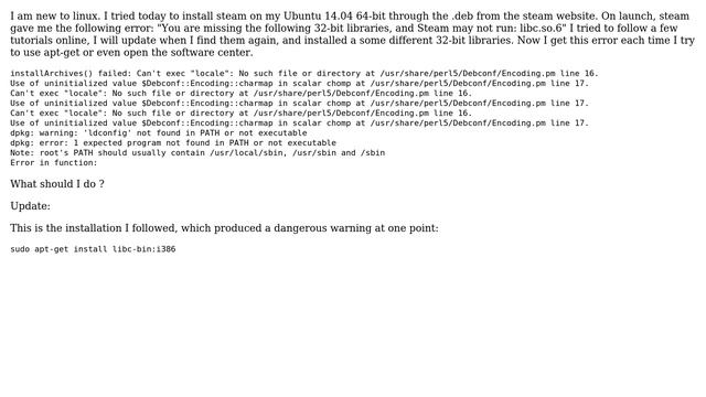 Ubuntu: Can't exec "locale": No such file or directory смотреть онлайн