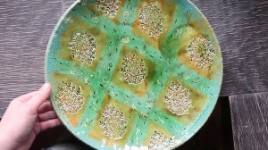 Блюдо, печать, ангобы, глазури