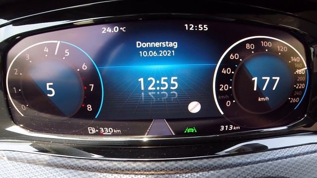 VW Golf 8 1.0 TSI 110 HP | ACCELERATION 3 Cylinder Engine NO SPEED LIMIT смотреть онлайн