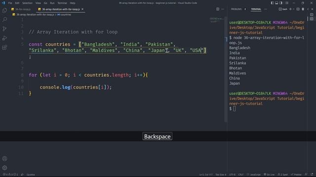 36. Array Iteration using For Loop | Beginner JavaScript Programming Bangla смотреть онлайн