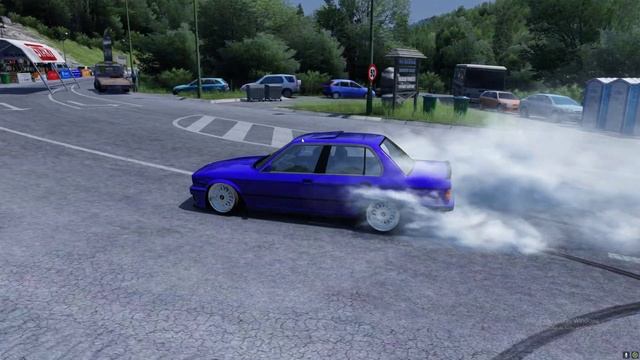BMW M3 e30 2JZ - Crazy sound and burnout - Assetto corsa смотреть онлайн