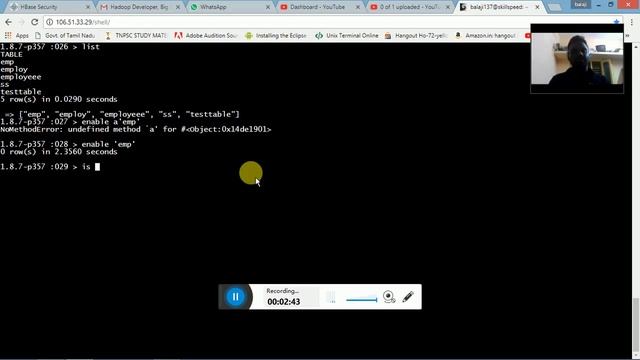 hbase shell 4 how to disable a table in apache hbase смотреть онлайн