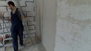 Штукатурка Хоппер ковшом. Штукатурка стен по маякам