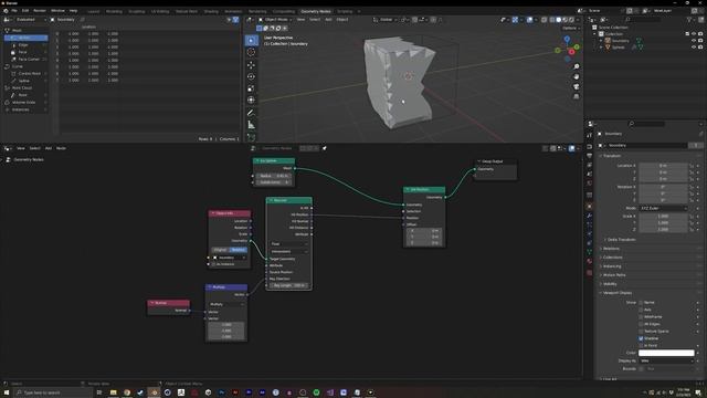Press against surfaces with Geometry Nodes in Blender! смотреть онлайн