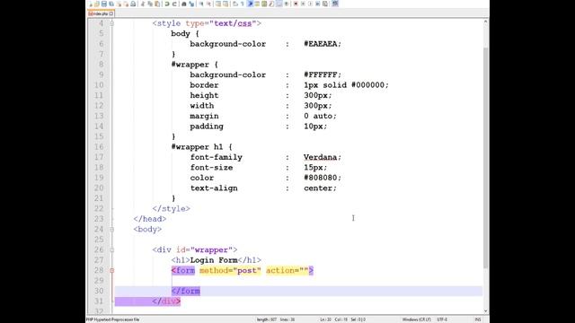PHP/CSS Simple Login Screen смотреть онлайн