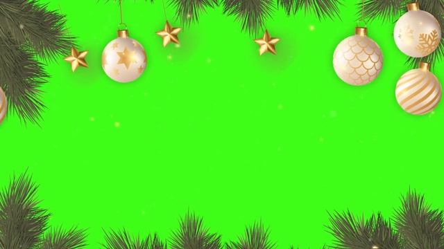 Green Screen Christmas Background Free | Christmas Frame Background Green Screen Animation | Full H
