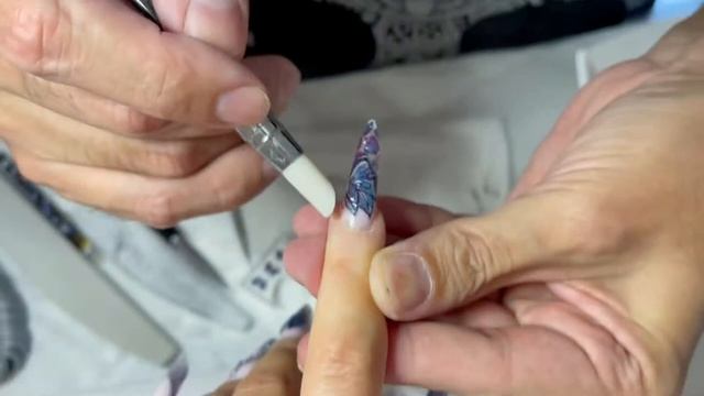 Мастер класс по работе со слайдер дизайнами в аквариумном френче. смотреть онлайн