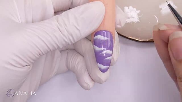 Cách Vẽ Nail Đám Mây Trang Trí Móng SIêu Dễ - ANALIA Nails смотреть онлайн