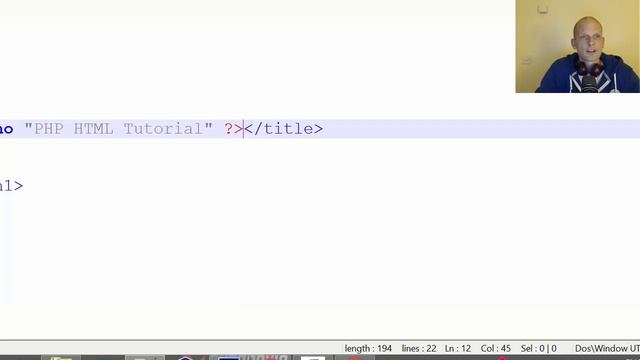PHP HTML TUTORIAL смотреть онлайн