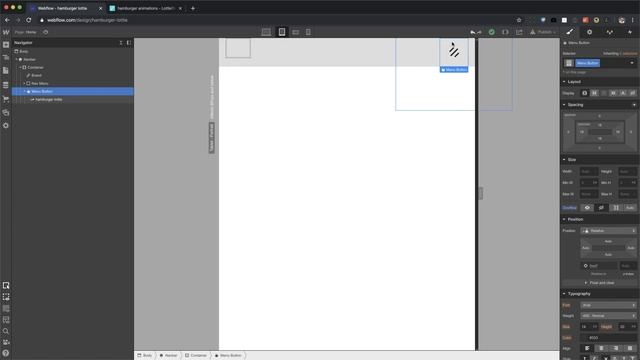 How to Webflow: Replacing the hamburger menu icon with a Lottie animation - Tutorial (2019) смотреть онлайн