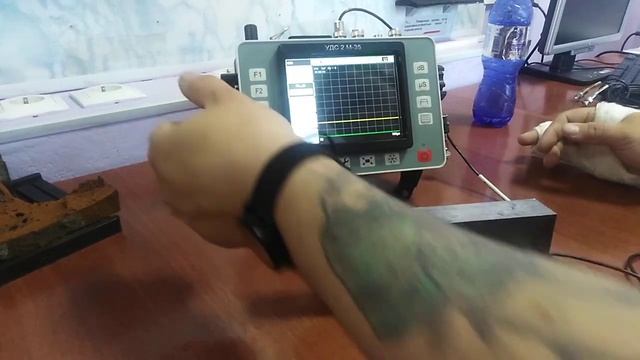 Настройка ручного ПЭП50 в дефектоскопе УДСМ-РДМ-35 смотреть онлайн