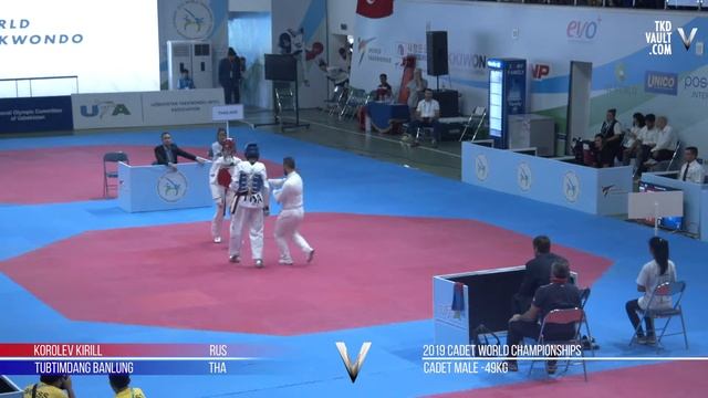 2019 Cadet World Championships - Male -49kg: Kirill Korolev RUS vs Banlung Tubtimdang THA смотреть онлайн