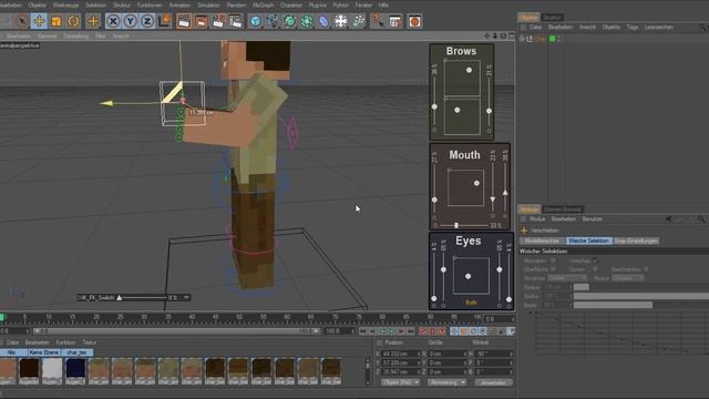 Minecraft 3d Character + Facial Rig - Cinema 4d смотреть онлайн