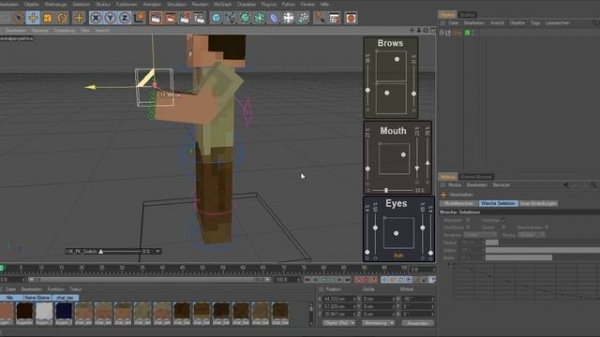 Minecraft 3d Character + Facial Rig - Cinema 4d
