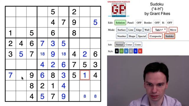GMPuzzles - 2021/03/22 - Sudoku by Grant Fikes смотреть онлайн