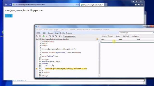 How to debug javascript program in internet explorer смотреть онлайн