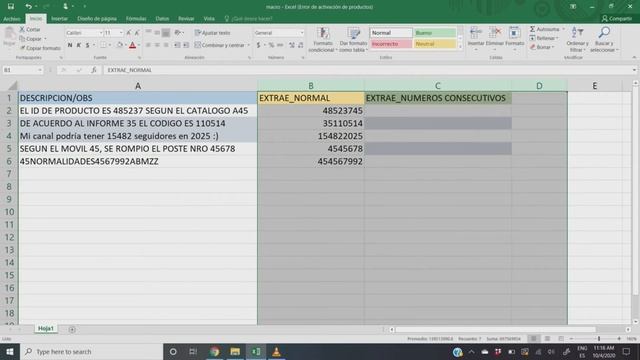 Cómo EXTRAER números CONSECUTIVOS de una Celda en EXCEL - Funciones - VBA смотреть онлайн