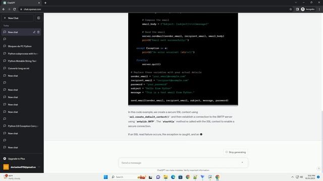 Python email sending failing on SSL read смотреть онлайн