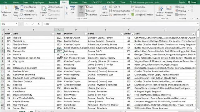 IMDB top 250 Movie List (Excel) Demo смотреть онлайн