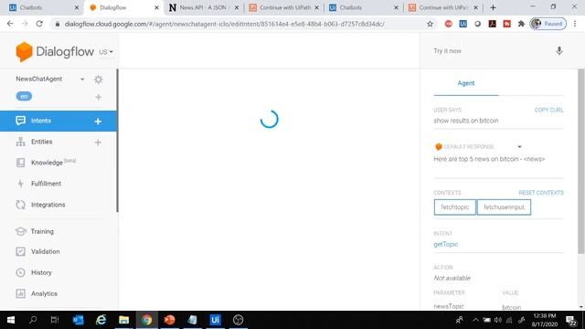 UiPath Tutorial 24 - Build UiPath Chatbot | UiPath Chatbot Development with Google Dialogflow смотреть онлайн