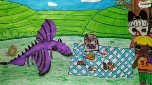 ЗАГАДОЧНЫЙ ГОСТЬ. ПИКНИК БУМАЖНЫХ КУКОЛ ЛОЛ. МИНИ ОБЗОР. МАЛИНКА ПРУЖИНКА