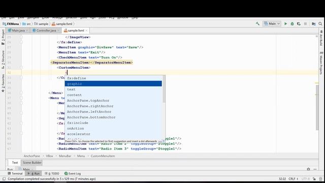JavaFX Tutorial - Menu, Sub Menu, Custom Menus смотреть онлайн