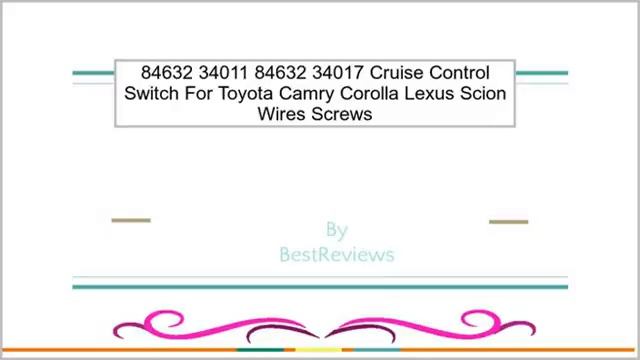 84632-34011 84632-34017 Cruise Control Switch For Toyota Camry Corolla Lexus Scion +Wires +