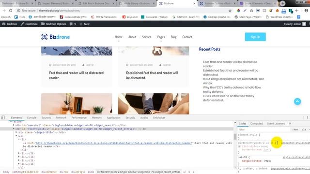 Inspect Element | BizDrone - Multipurpose WordPress Theme смотреть онлайн