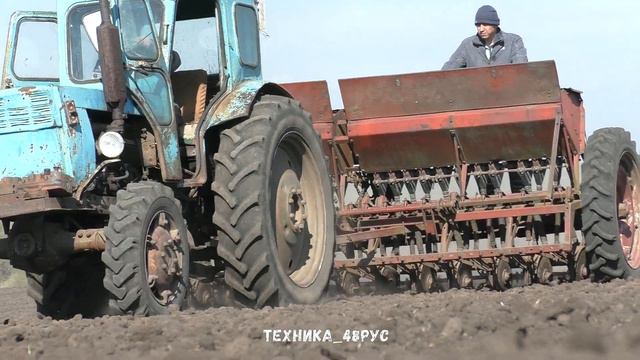Трактор Т-40АМ и сеялка СЗ-3,6. Деревенская классика. Просто и эффективно. Сев ячменя - 2021 смотреть онлайн