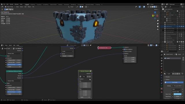 Scattering Bricks with Geometry Nodes - Blender Tutorial смотреть онлайн
