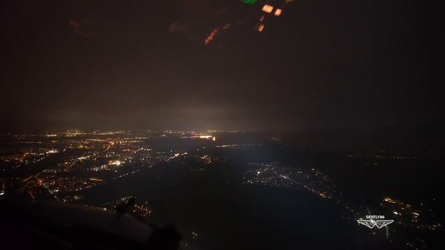 köln bonn flughafen ( CGN EDDK ) night straight in approach & landing 32R смотреть онлайн