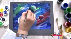 Как нарисовать космос. Рисование гуашью.