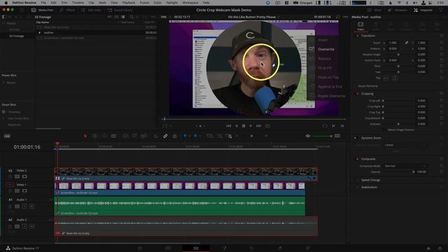 The BEST WAY to Circle Crop Video For Beginners in DaVinci Resolve смотреть онлайн