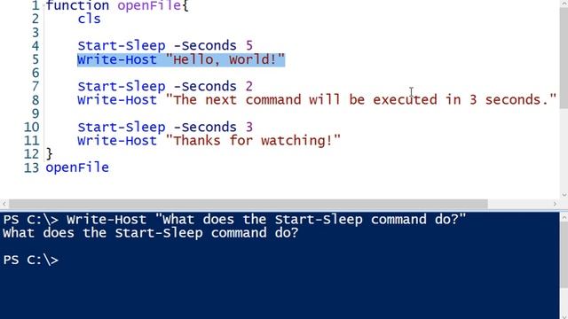 PowerShell | Start-Sleep Command | Delay a command смотреть онлайн